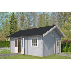 Outdoor Life Products | Tuinhuis Caroline 390 x 575 | Gecoat | Carbon Grey-Wit